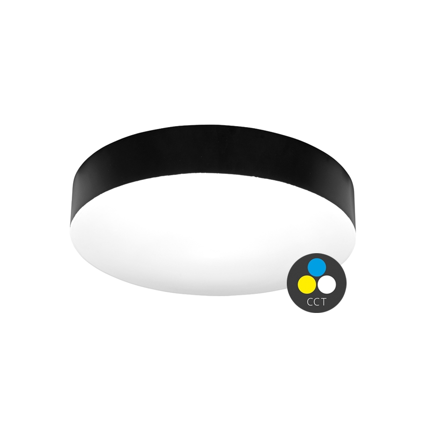 LED Kúpeľňové stropné svietidlo MAKARON LED/36W/230V 3000/4000/6000K pr. 40 cm IP44 čierna