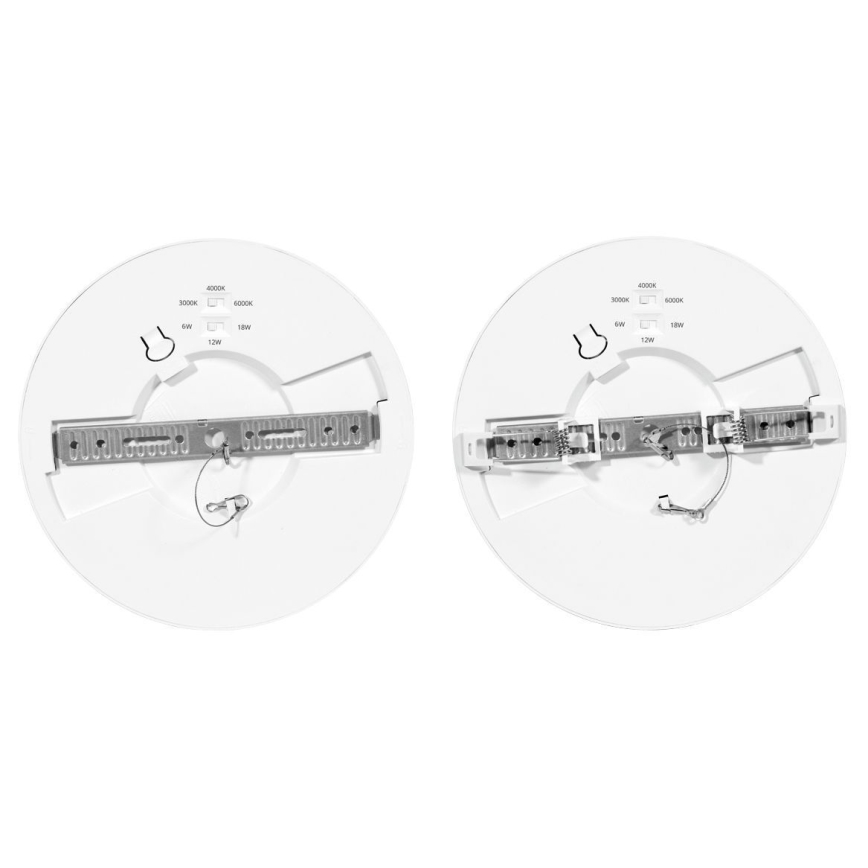 LED Stmievateľné podhľadové svietidlo so senzorom LEXA LED/6/12/18W/230V 3000/4000/6000K pr. 22,5 cm biela