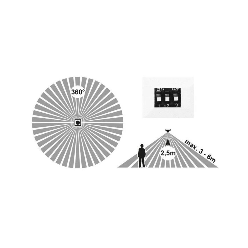 LED Stmievateľné podhľadové svietidlo so senzorom LEXA LED/6/12/18W/230V 3000/4000/6000K pr. 22,5 cm biela