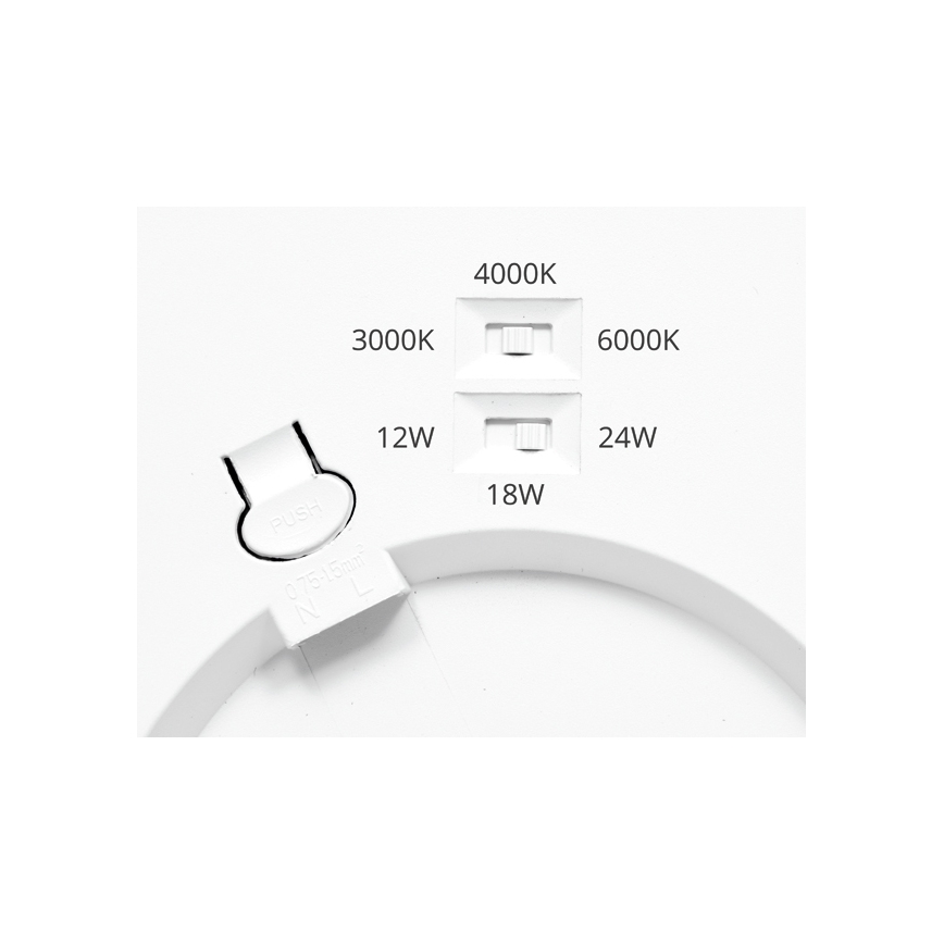 LED Stmievateľný panel LEXA LED/12/18/24W/230V 3000/4000/6000K pr. 30 cm biela