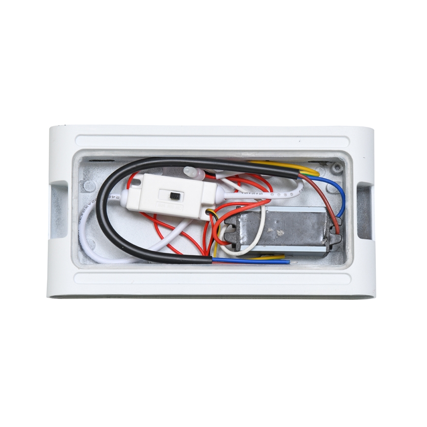 LED Vonkajšie nástenné svietidlo BRICK 2xLED/6W/230V 3000/4000/6500K IP65 biela