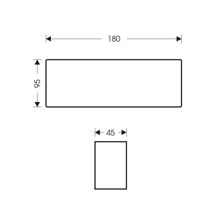 LED Vonkajšie nástenné svietidlo BRICK 2xLED/6W/230V 3000/4000/6500K IP65 čierna