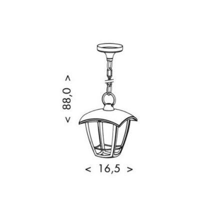 LED Vonkajší luster na reťazi VERONA LED/8W/230V IP44