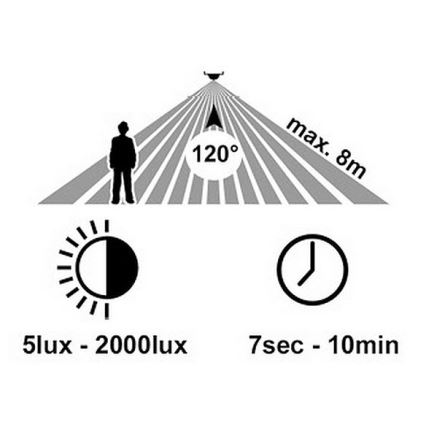 LED Vonkajšie nástenné svietidlo so senzorom RITA LED/12W/230V 4000K IP65