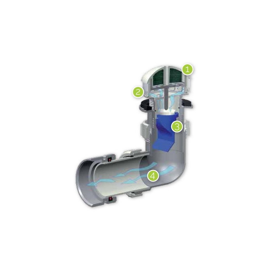 EcoStep 30011 - Bezvodný pisoár P1.1 keramika/biela