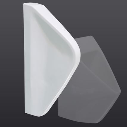 EcoStep 33001 - Pisoárová deliaca stena 57,5x36 cm keramika/biela