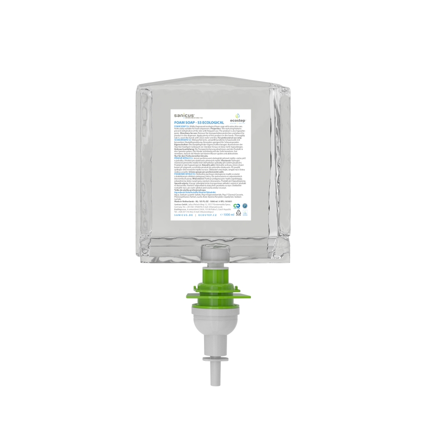 EcoStep 50052 - Bezdotykový dávkovač mydla S3 1000 ml 4xAA čierny