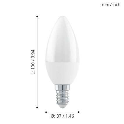 LED Stmievateľná žiarovka E14/6W/230V teplá biela - Eglo