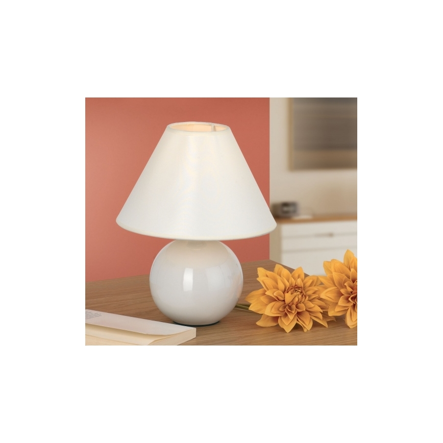 Eglo 23873 - Stolná lampa TINA 1xE14/40W/230V biela