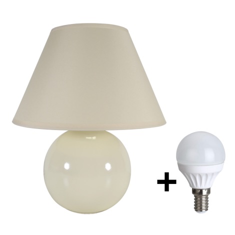 Eglo 23874 - LED Stolná lampa TINA 1xE14/5W/230V krémová