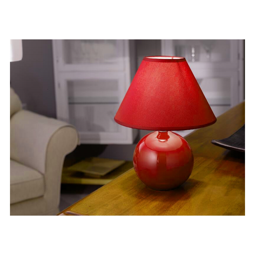 EGLO 23876 - Stolní lampa TINA 1xE14/40W červená