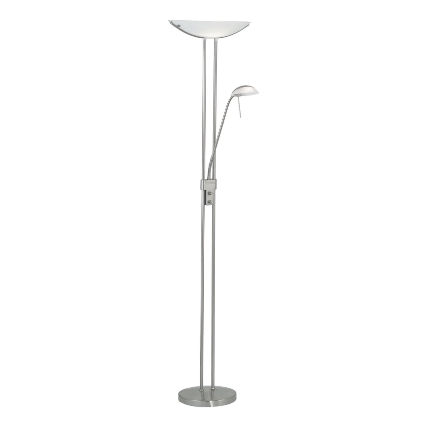 Eglo 25869 - Stmievateľná stojacia lampa BAYA 1xR7s/230W/230V + 1xG9/33W matný chróm