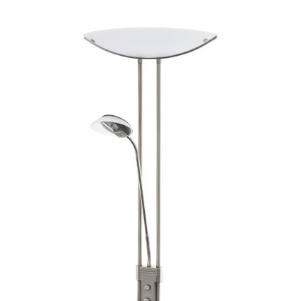 Eglo 25869 - Stmievateľná stojacia lampa BAYA 1xR7s/230W/230V + 1xG9/33W matný chróm