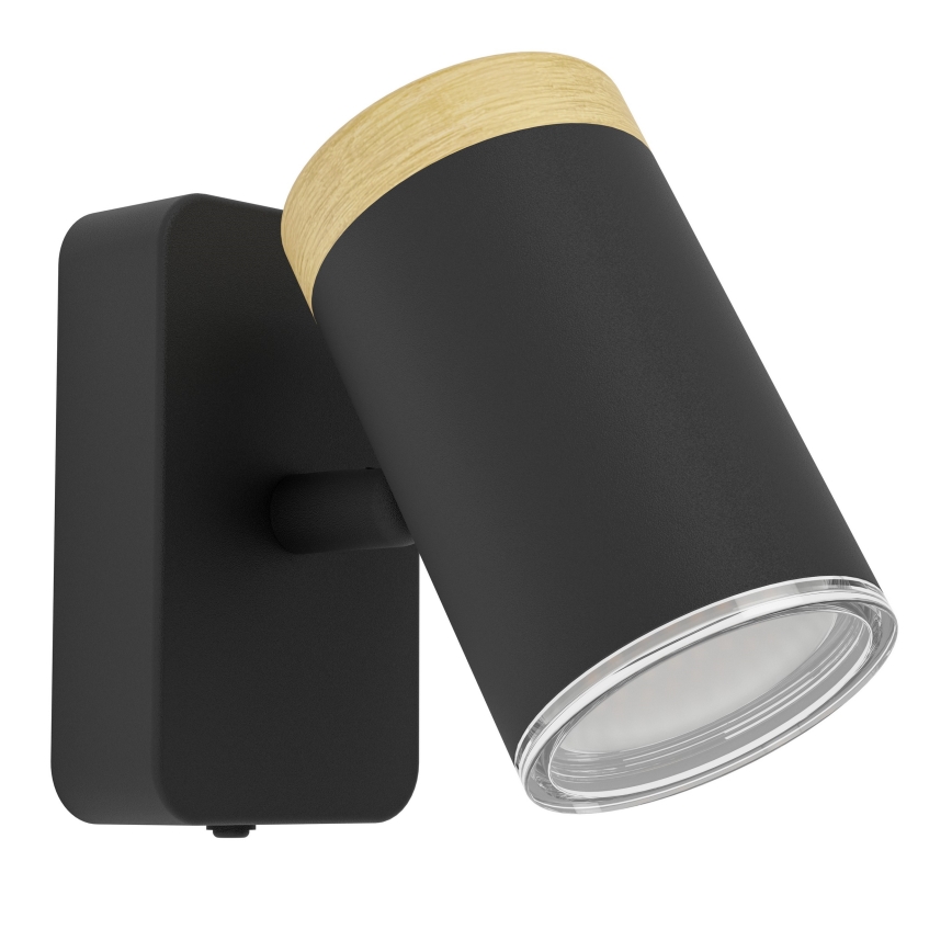 Eglo - Kúpeľňové nástenné bodové svietidlo 1xGU10/3W/230V IP44 čierna/béžová