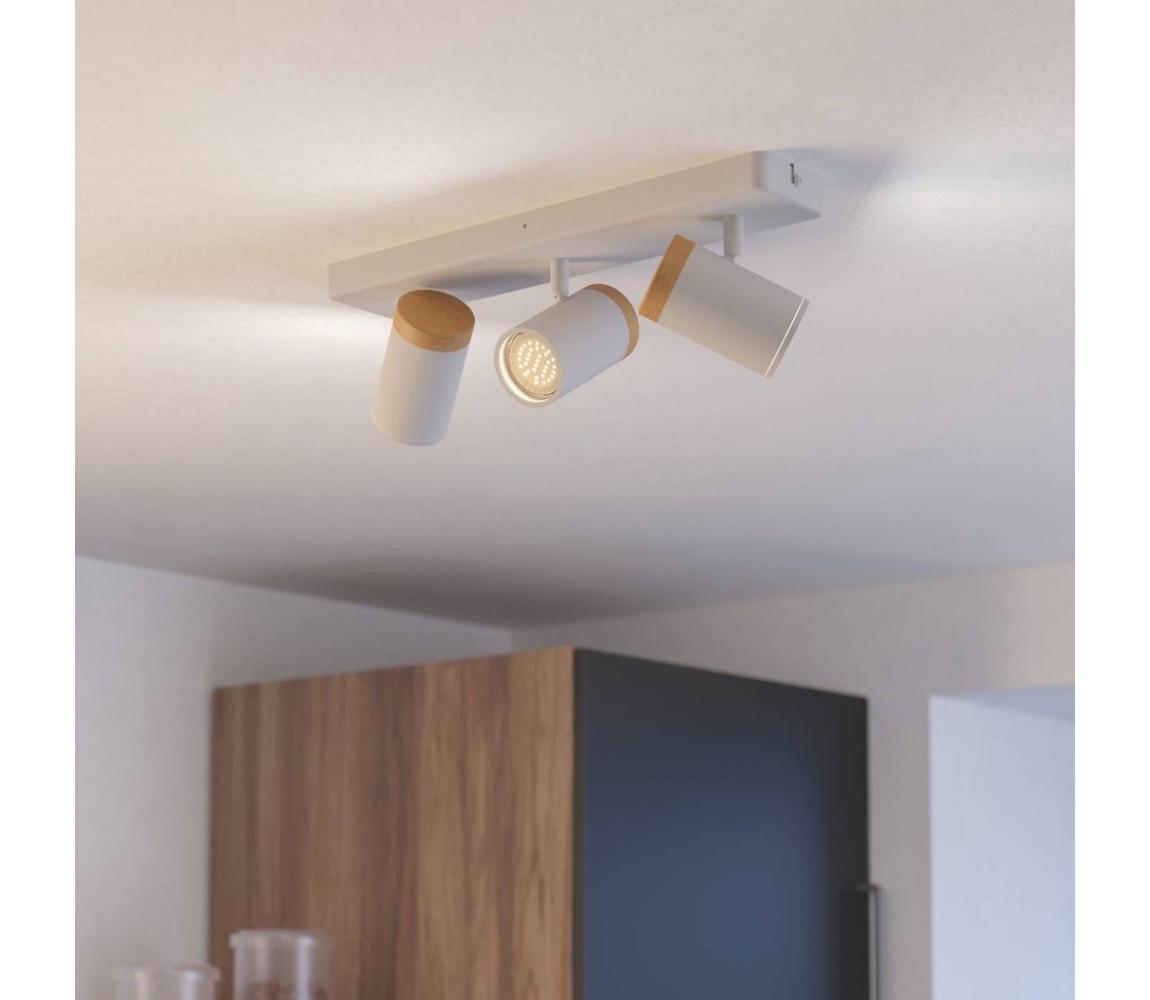Eglo 300004 - Kúpeľňové bodové svietidlo CONSUMA 3xGU10/3W/230V IP44 biela/béžová 300004