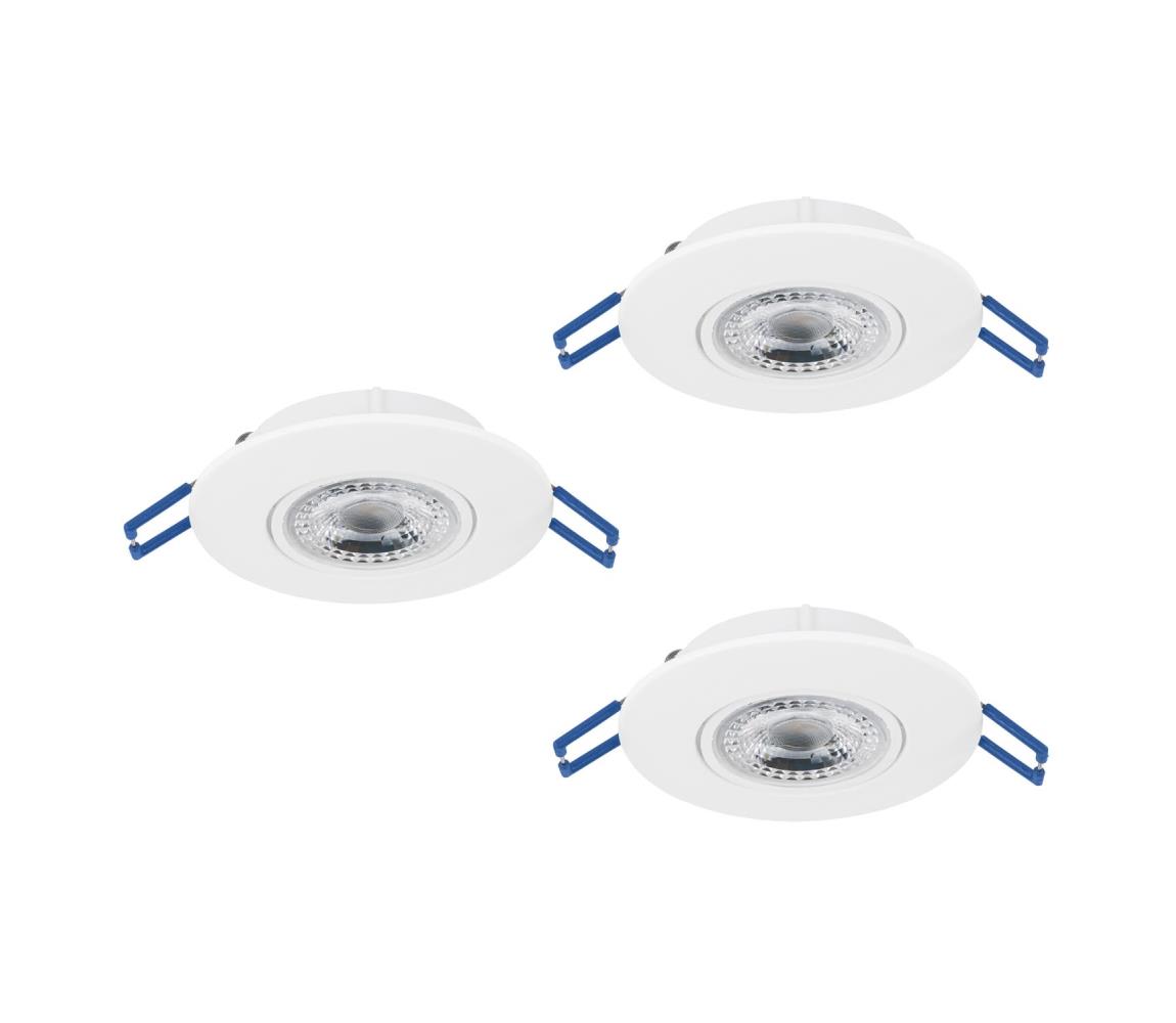 Eglo 300184 - SADA 3× LED zapustených stropných svietidiel GEDREZ LED/4,9W/230V pr. 9 cm biela 300184