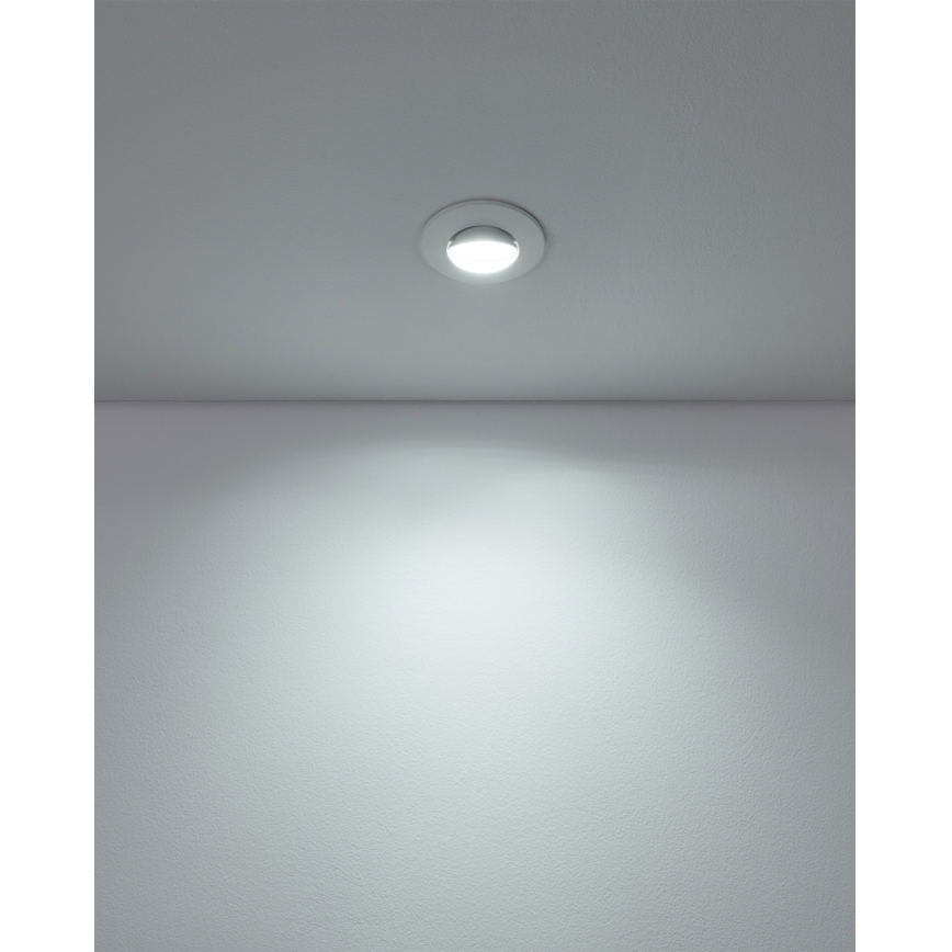 Eglo - SADA 10 ks LED podhľadových svietidiel LED/4,9W/230V 2700/4000/6500K pr. 9 cm biela