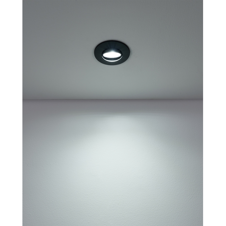 Eglo - SADA 3x LED zapustené stropné svietidlá LED/4,9W/230V 2700/4000/6500K pr. 9 cm čierne