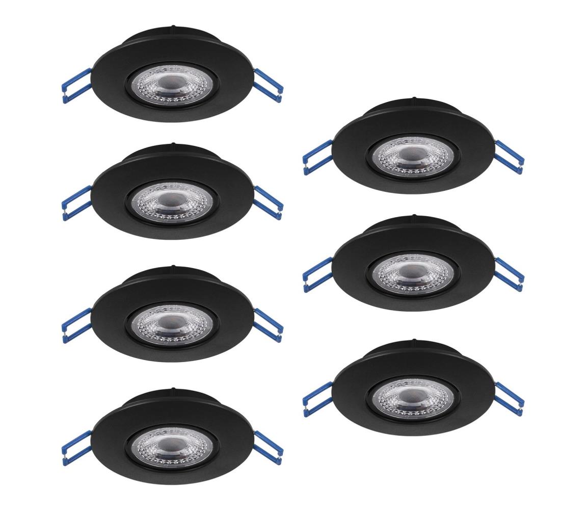 Eglo 300191 - SADA 7xLED zapustených svietidiel GEDREZ LED/4,9W/230V pr. 9 cm čierna 300191