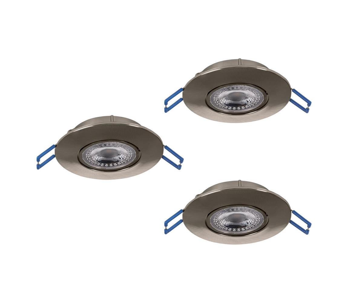 Eglo 300193 - SADA 3xLED Podhľadové svietidlo GEDREZ LED/4,9W/230V pr. 9 cm chróm 300193