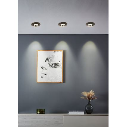 Eglo - SADA 5× LED podhľadových svietidiel LED/4,9W/230V 2700/4000/6500K priemer 9 cm matný chróm