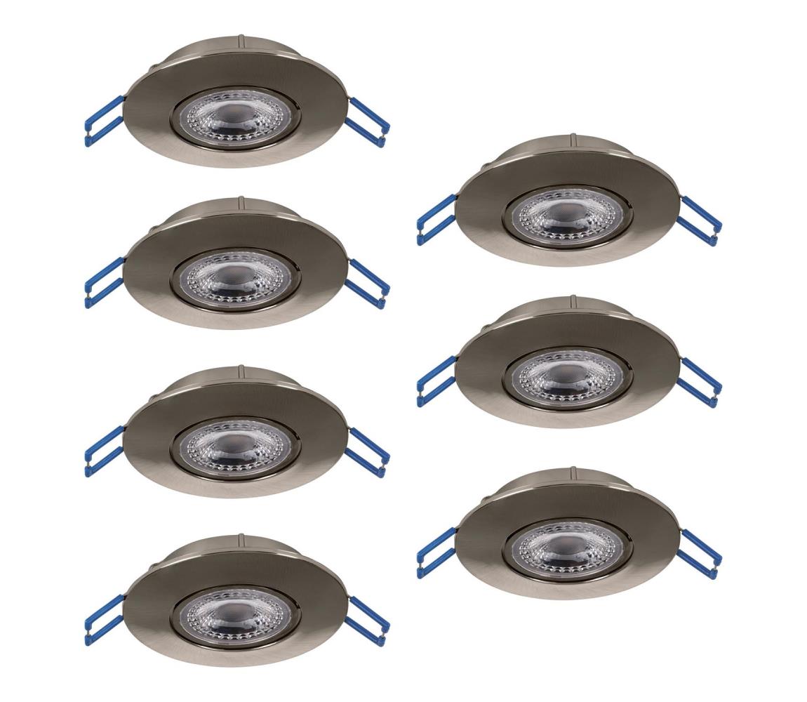 Eglo 300195 - Súprava 7× LED zapustených stropných svietidiel GEDREZ LED/4,9W/230V priemer 9 cm chróm 300195