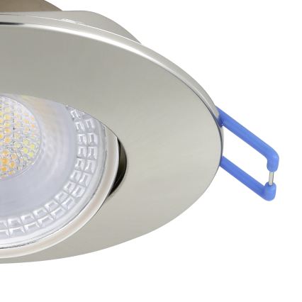 Eglo - Sada 7× LED zapustených svietidiel LED, 4,9 W, 230 V, 2700/4000/6500 K, priemer 9 cm, matný chróm