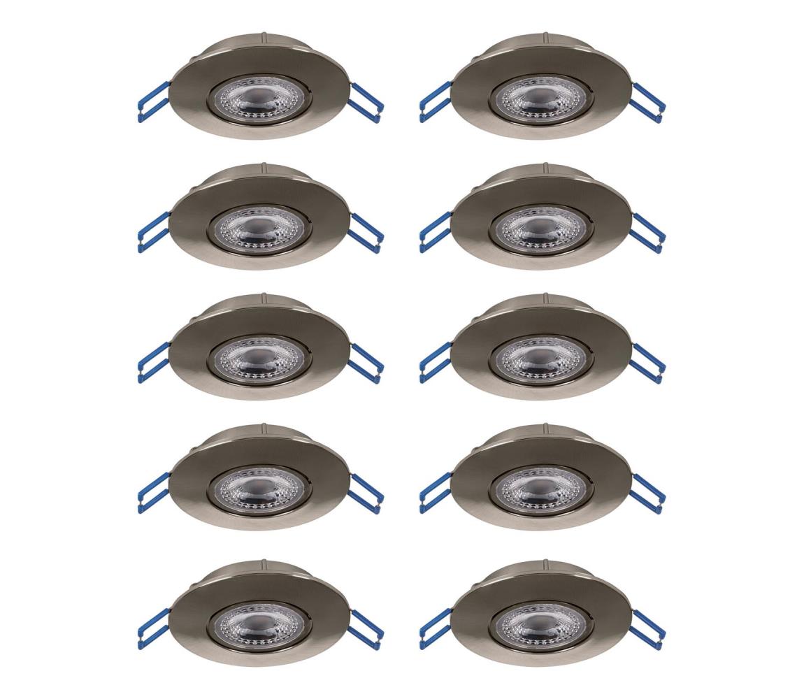 Eglo 300196 - SADA 10× LED podhľadových svietidiel GEDREZ LED/4,9 W/230 V, priemer 9 cm, chróm 300196
