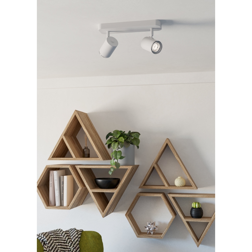 Eglo - Kúpeľňové bodové svietidlo 2xGU10/5W/230V IP44 biela