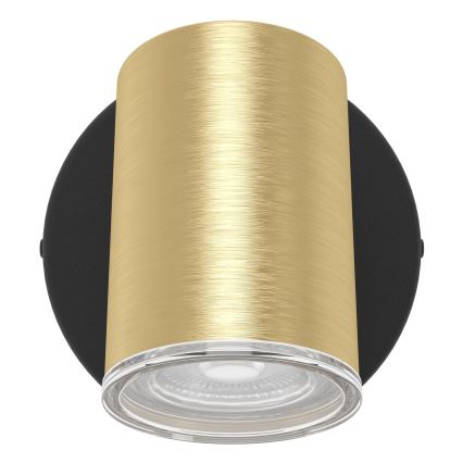 Eglo - Kúpeľňové nástenné bodové svietidlo 1xGU10/5W/230V IP44 čierna/zlatá