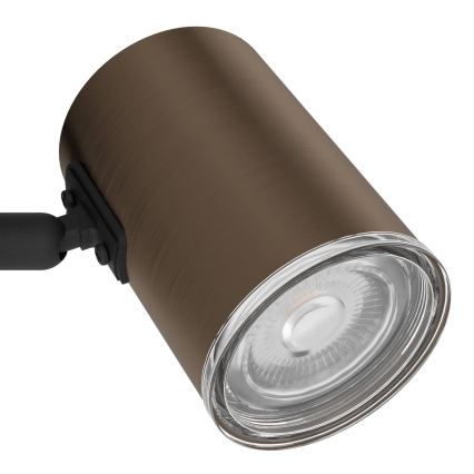 Eglo - Nástenné bodové svietidlo do kúpeľne 1xGU10/5W/230V IP44 čierna/hnedá