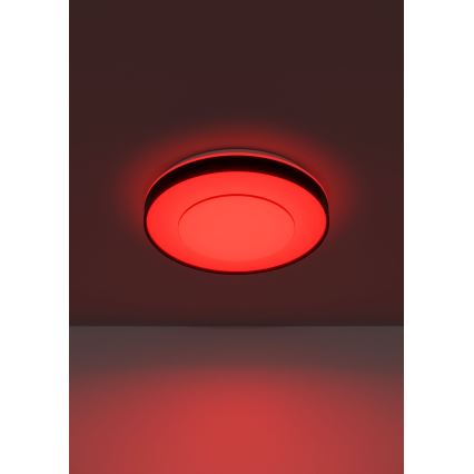 Eglo 300688 - LED RGBW stmievateľné stropné svietidlo MONTERIGGIONI-Z LED/18,5W/230V 2700-6500K priemer 38,4 cm čierna + diaľkové ovládanie