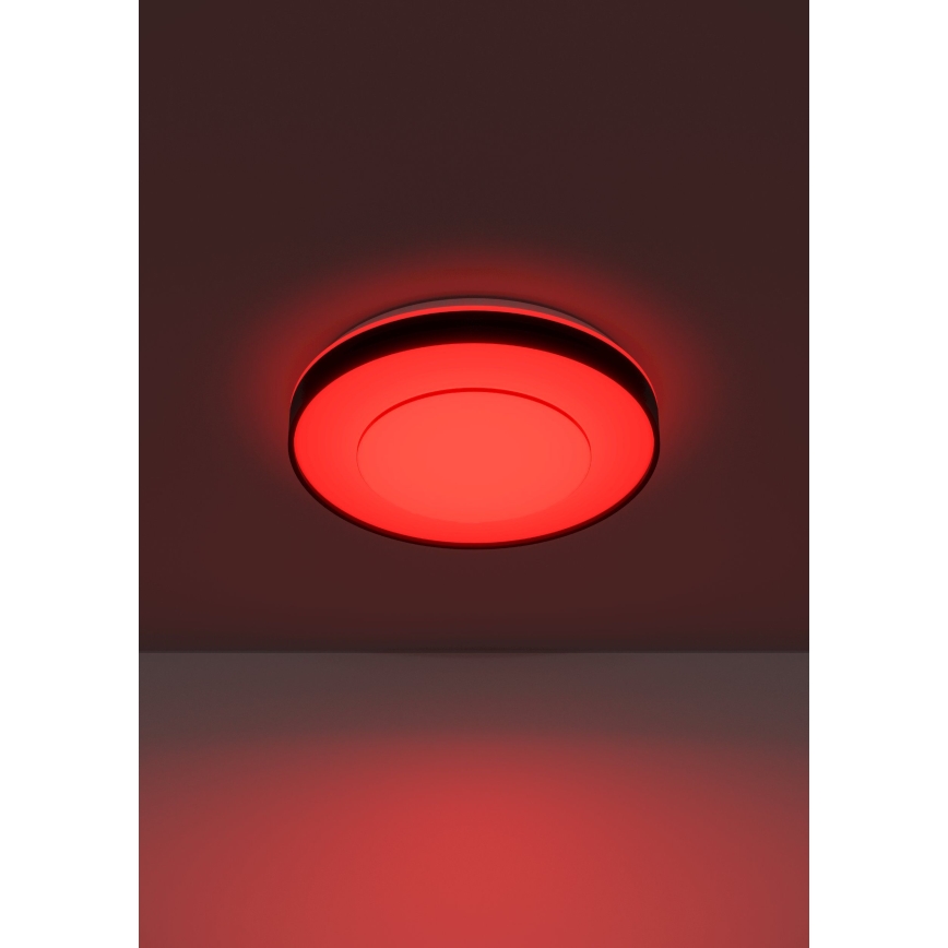 Eglo 300688 - LED RGBW stmievateľné stropné svietidlo MONTERIGGIONI-Z LED/18,5W/230V 2700-6500K priemer 38,4 cm čierna + diaľkové ovládanie