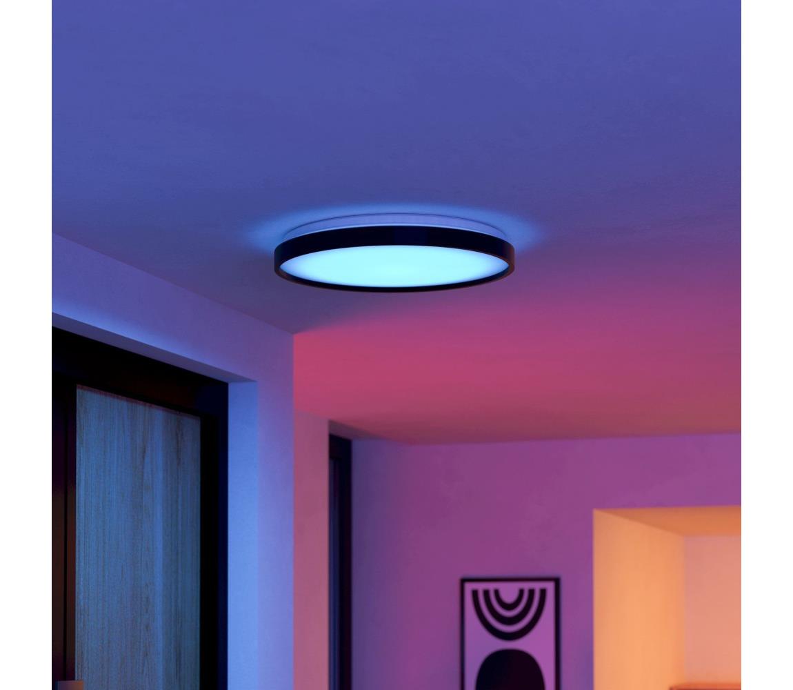 Eglo 300692-LED RGBW stropné svietidlo MOZONCILLO-Z LED/28,3W/230V čierna + diaľkové ovládanie 300692
