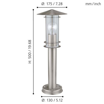 Eglo - Vonkajší lampa 1xE27/60W/230V