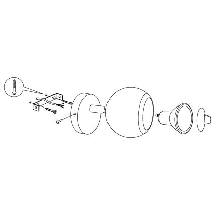 Eglo - LED Bodové svietidlo 1xGU10/3W LED