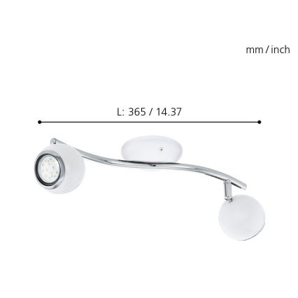 Eglo - LED Bodové svietidlo 2xGU10/3W LED