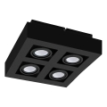 Eglo 31065 - LED bodové svietidlo MENDOZA 4xLED/4,7W/230V 3000K čierne