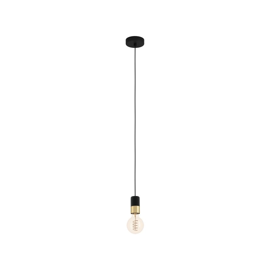 Eglo - Luster na lanku 1xE27/40W/230V čierna/zlatá