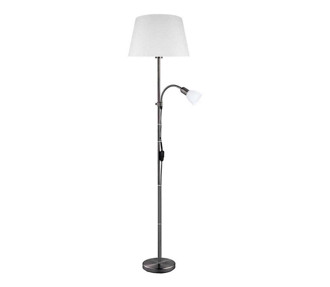 Eglo 31178 - Stojacia lampa ALMACEN 1xE27/60W/230V + 1xE14/25W čierna/biela 31178