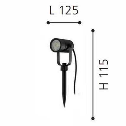 Eglo 31374 - LED RGBW Stmievateľná vonkajšia lampa NEMA-Z 1xGU10/5W/230V 2700-6500K IP65 čierna
