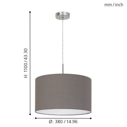 Eglo Luster na lanku E27/60W/230V