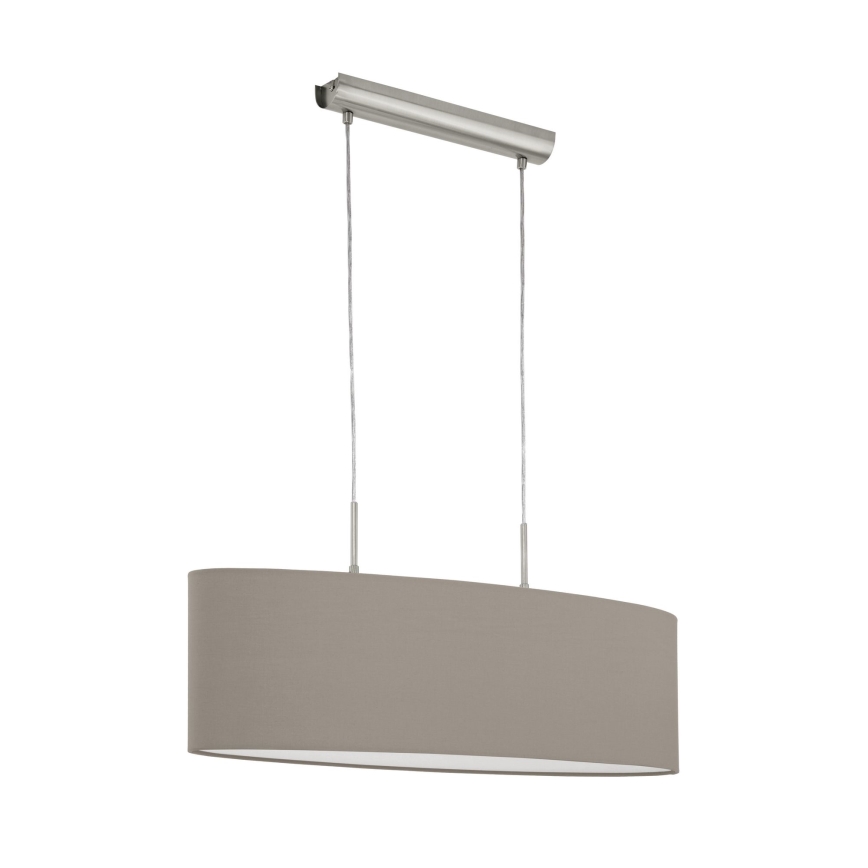 Eglo - Luster na lanku 2xE27/60W/230V taupe