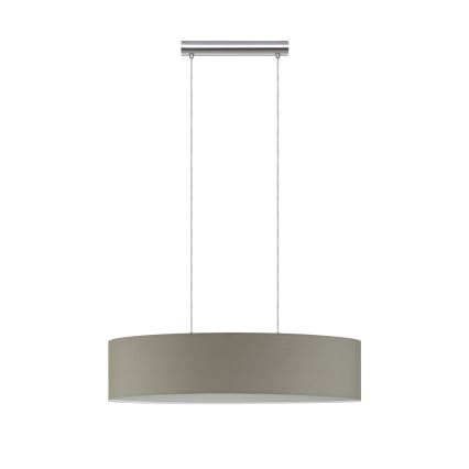 Eglo - Luster na lanku 2xE27/60W/230V taupe