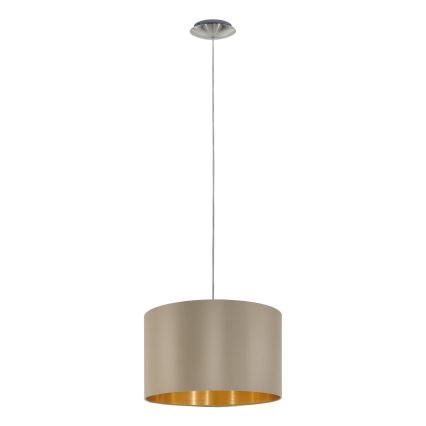 Eglo - Luster na lanku 1xE27/60W/230V taupe
