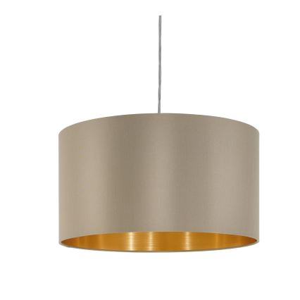 Eglo - Luster na lanku 1xE27/60W/230V taupe
