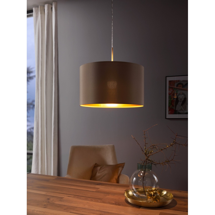 Eglo - Luster na lanku 1xE27/60W/230V taupe