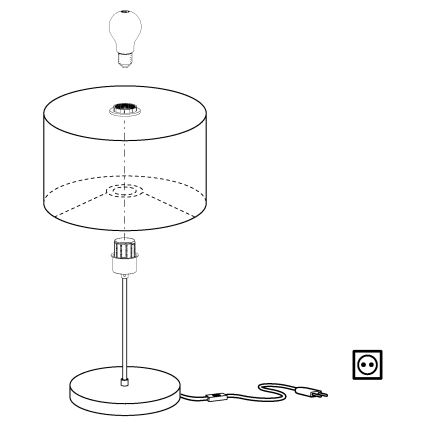 Eglo - Stolná lampa 1xE27/60W/230V