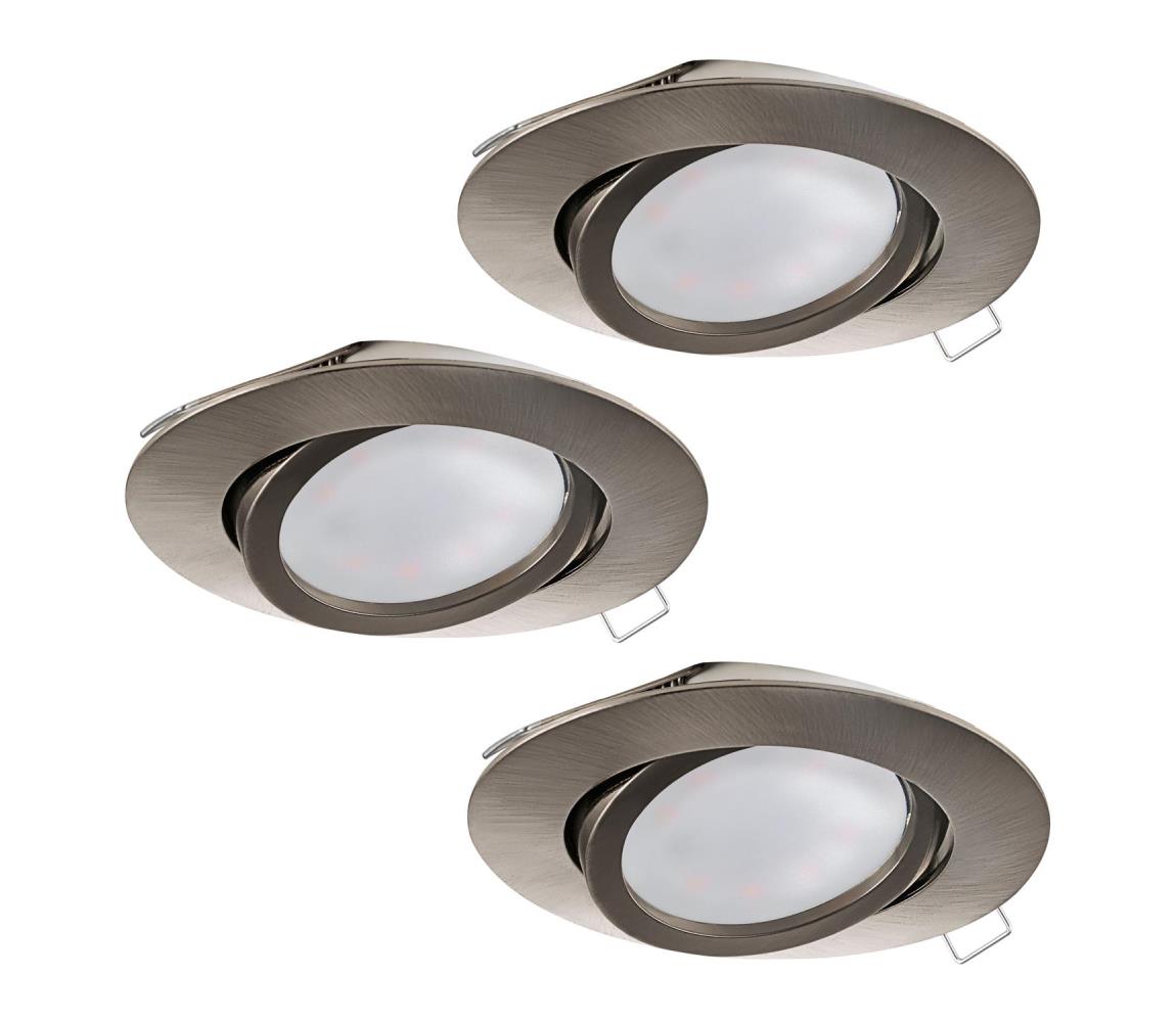 Eglo 31689 - SÚPRAVA 3x LED zapustených stropných svietidiel TEDO 3xGU10-LED/5W/230V 31689