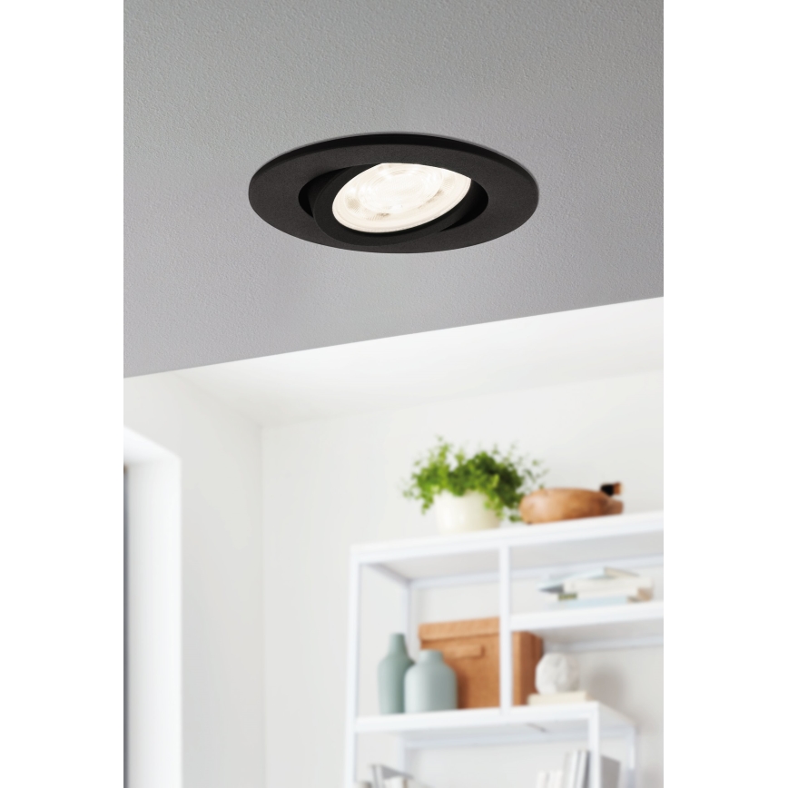 Eglo 31695 - LED RGBW Stmievateľné podhľadové svietidlo SALICETO-Z LED/4,7W/230V 2700-6500K čierna